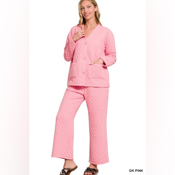 Z23 Zenana C13 QUILTED JACKET AND PANTS SET - Picture 12 of 12